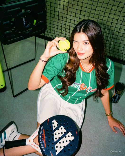 Player with racket